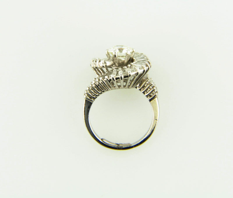 Platinum, Diamond Ballerina Style Ring | 18 Karat Appraisers | Beverly Hills, CA | Fine Jewelry