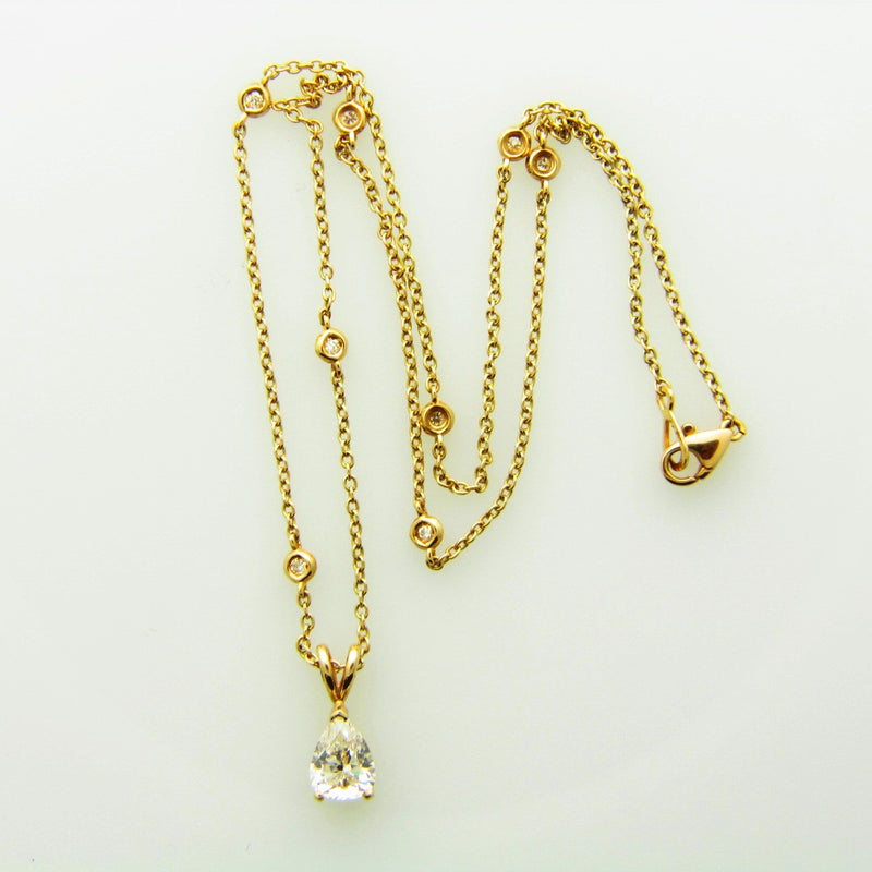 14K-YG DIAMOND SOLITAIRE PENDANT