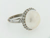 14K WHITE GOLD MABE PEARL AND DIAMOND RING | 18 Karat Appraisers | Beverly Hills, CA | Fine Jewelry