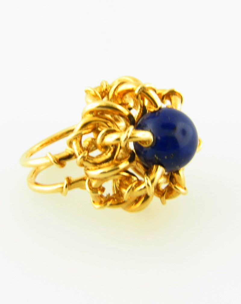 18K-YG Lapis Lazuli Ring