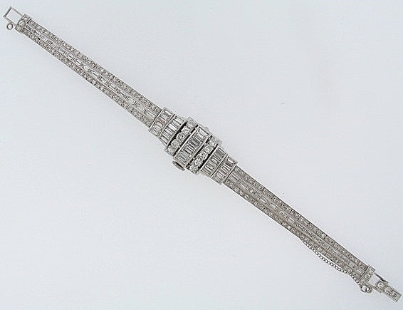 PLATINUM DIAMOND COVER WRISTWATCH BY 