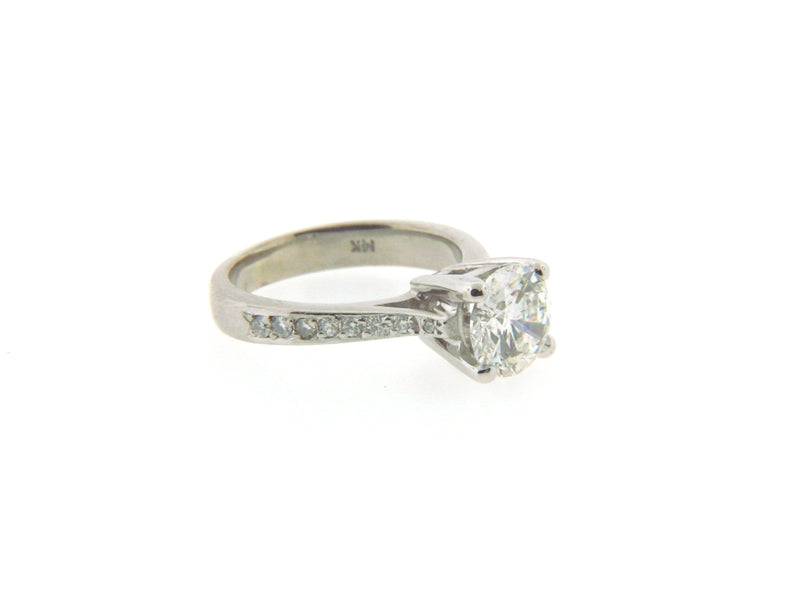 14K White Gold Diamond Solitaire Ring | 18 Karat Appraisers | Beverly Hills, CA | Fine Jewelry