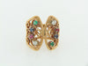 14K-YG BUTTERFLY GEMSTONE RING