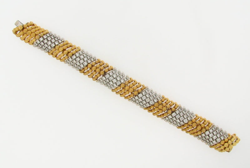 18K-YG+WG DIAMOND BRACELET