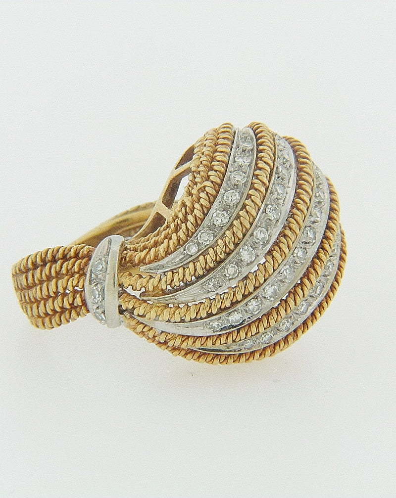 18K YELLOW GOLD DIAMOND RING | 18 Karat Appraisers | Beverly Hills, CA | Fine Jewelry