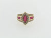 14K YELLOW GOLD RUBY AND DIAMOND RING | 18 Karat Appraisers | Beverly Hills, CA | Fine Jewelry