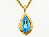 14K Yellow Gold Blue Topaz Pendant | 18 Karat Appraisers | Beverly Hills, CA | Fine Jewelry