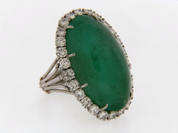 PLATINUM EMERALD AND DIAMOND RING | 18 Karat Appraisers | Beverly Hills, CA | Fine Jewelry