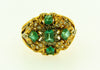 Victorian style 18K Yellow Gold, Emerald and Diamond Ring | 18 Karat Appraisers | Beverly Hills, CA | Fine Jewelry