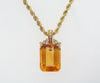18K Yellow Gold Citrine and Diamond Pendant | 18 Karat Appraisers | Beverly Hills, CA | Fine Jewelry