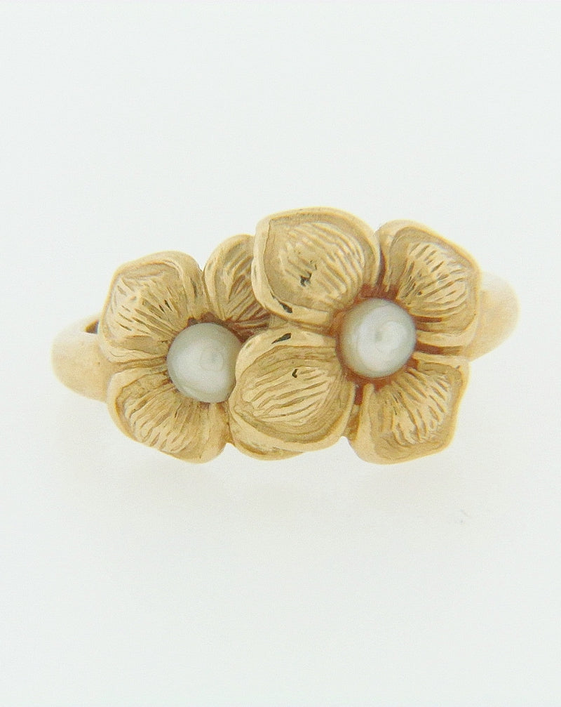 14K YELLOW GOLD FLOWER RING | 18 Karat Appraisers | Beverly Hills, CA | Fine Jewelry