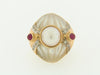 14K YELLOW GOLD MABE PEARL, RUBY, AND DIAMOND RING | 18 Karat Appraisers | Beverly Hills, CA | Fine Jewelry