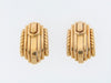 18K-YG FAN MOTIF EARCLIPS BY "DAVID WEBB"