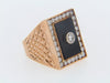 14K-RG BLACK ONYX AND DIAMOND RING | 18 Karat Appraisers | Beverly Hills, CA | Fine Jewelry