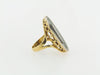 18K YELLOW GOLD BLACK ONYX AND DIAMOND RING | 18 Karat Appraisers | Beverly Hills, CA | Fine Jewelry