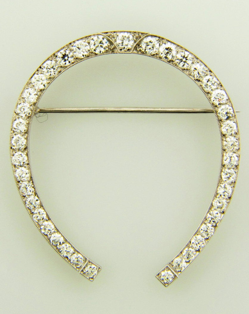 Edwardian Platinum Diamond Brooch | 18 Karat Appraisers | Beverly Hills, CA | Fine Jewelry