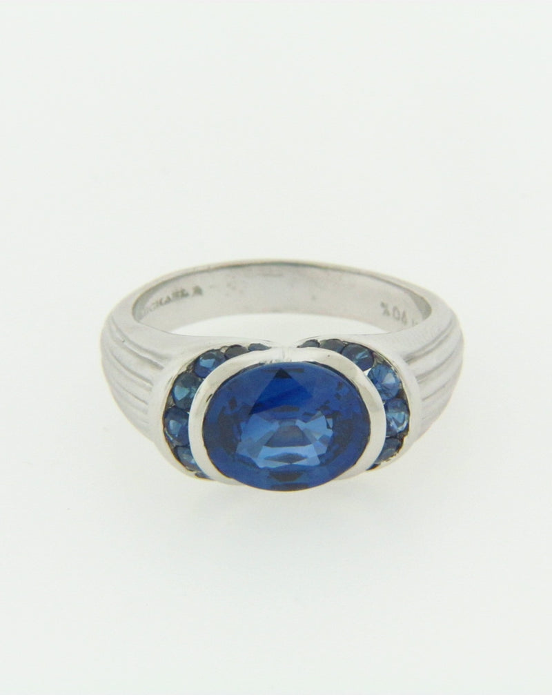 PLATINUM SAPPHIRE RING | 18 Karat Appraisers | Beverly Hills, CA | Fine Jewelry