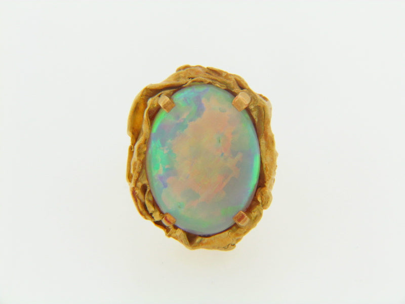 18K YELLOW GOLD OPAL RING | 18 Karat Appraisers | Beverly Hills, CA | Fine Jewelry
