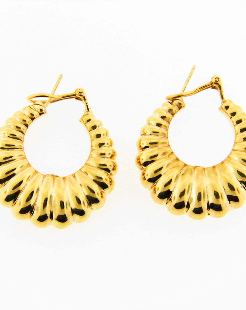 14K Yellow Gold Hoop Earrings | 18 Karat Appraisers | Beverly Hills, CA | Fine Jewelry