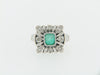 14K WHITE GOLD EMERALD AND DIAMOND RING | 18 Karat Appraisers | Beverly Hills, CA | Fine Jewelry