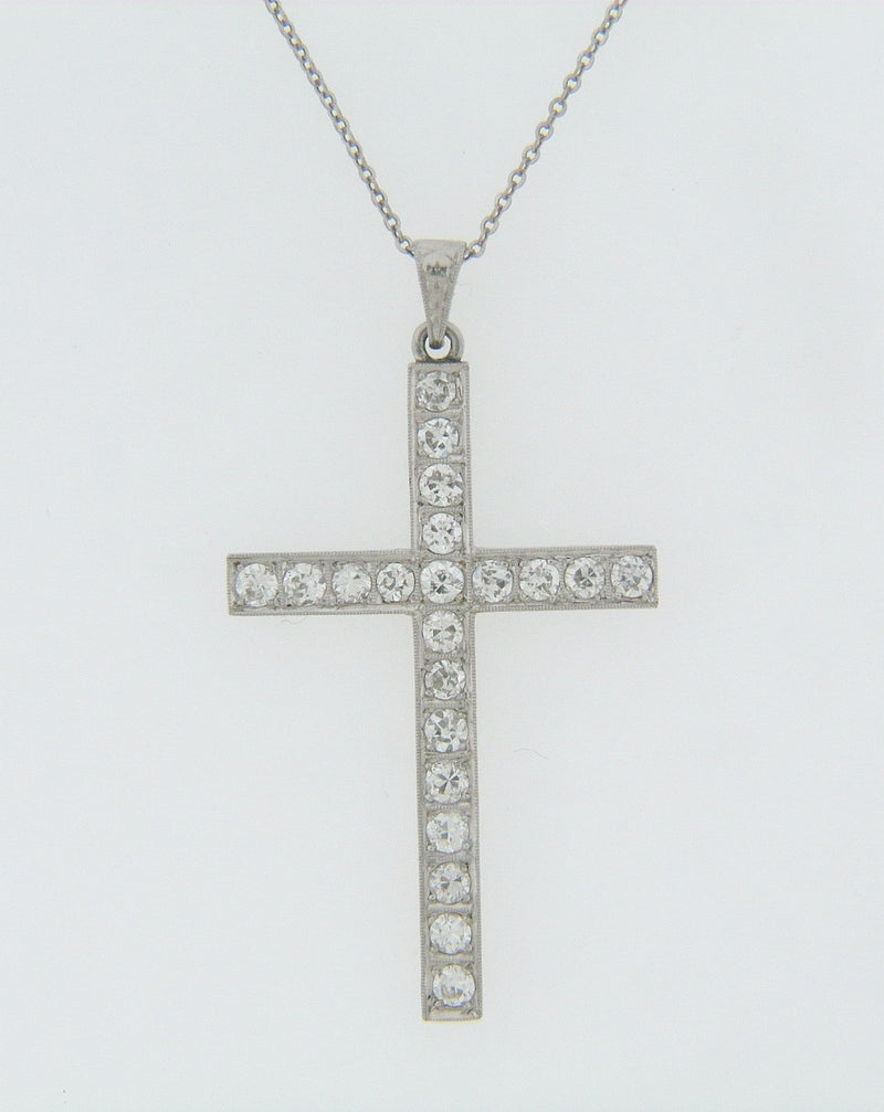 PLATINUM DIAMOND CROSS PENDANT | 18 Karat Appraisers | Beverly Hills, CA | Fine Jewelry