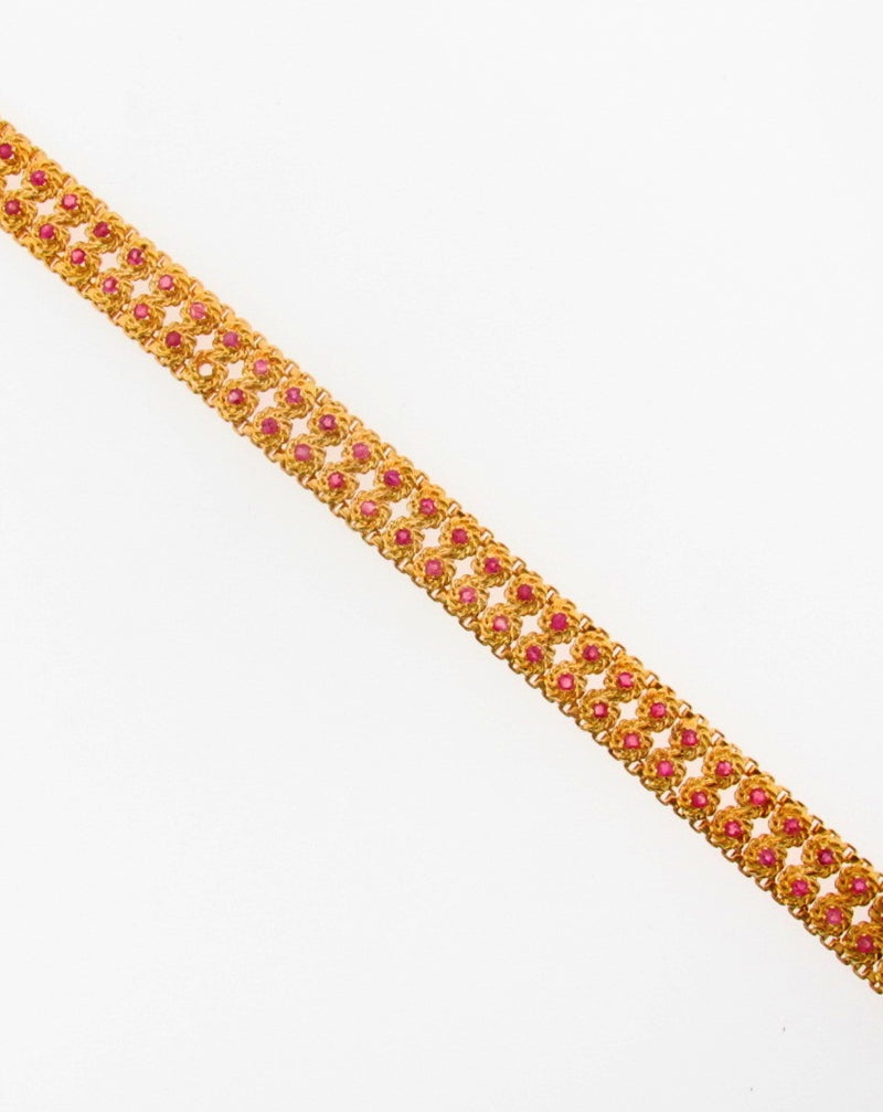 18K Yellow Gold Ruby Bracelet | 18 Karat Appraisers | Beverly Hills, CA | Fine Jewelry