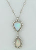 PLATINUM, 18K WHITE GOLD OPAL AND DIAMOND PENDANT | 18 Karat Appraisers | Beverly Hills, CA | Fine Jewelry