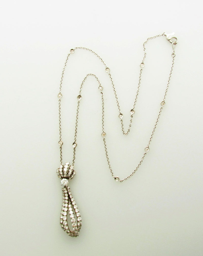 18K White Gold, Diamond Dangling Pendant | 18 Karat Appraisers | Beverly Hills, CA | Fine Jewelry
