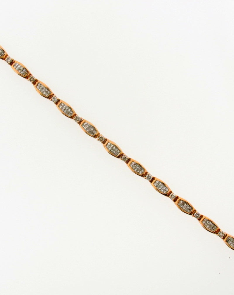14K-YG DIAMOND TENNIS BRACELET