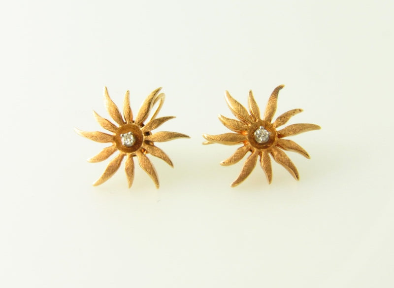 14K ROSE GOLD, DIAMOND EARCLIPS | 18 Karat Appraisers | Beverly Hills, CA | Fine Jewelry