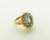 14K Yellow Gold, Aquamarine and Diamond Ring | 18 Karat Appraisers | Beverly Hills, CA | Fine Jewelry