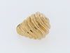 18K-YG HAMMERED GOLD RING BY "HENRY DUNAY"