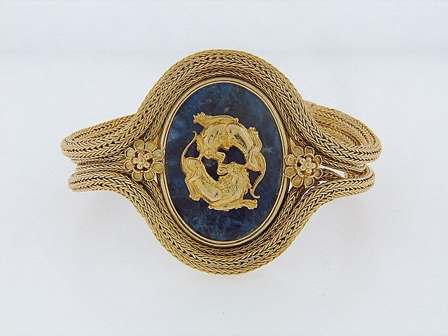 18K-YG SODALITE BRACELET BY "LALAOUNIS"