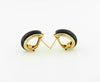 14K Yellow and White Gold, Onyx and Diamond Hoop Earrings | 18 Karat Appraisers | Beverly Hills, CA | Fine Jewelry