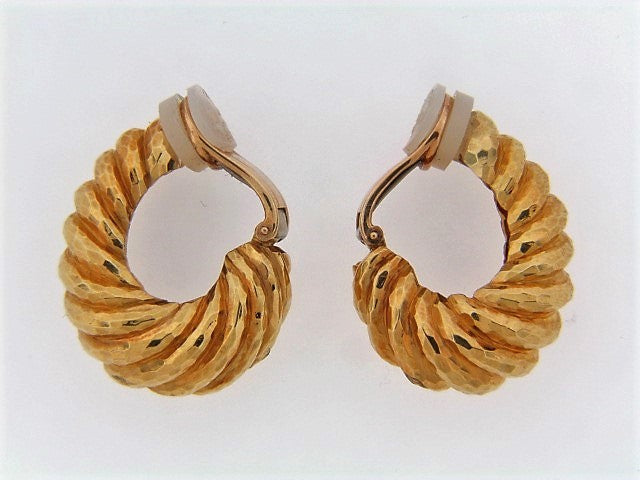 18K-YG HOOP EARCLIPS BY "TIFFANY & CO." | 18 Karat Appraisers | Beverly Hills, CA | Fine Jewelry