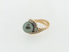 14K Yellow Gold Black South Sea Ring | 18 Karat Appraisers | Beverly Hills, CA | Fine Jewelry