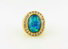 18K Yellow Gold, Opal and Diamond Ring | 18 Karat Appraisers | Beverly Hills, CA | Fine Jewelry