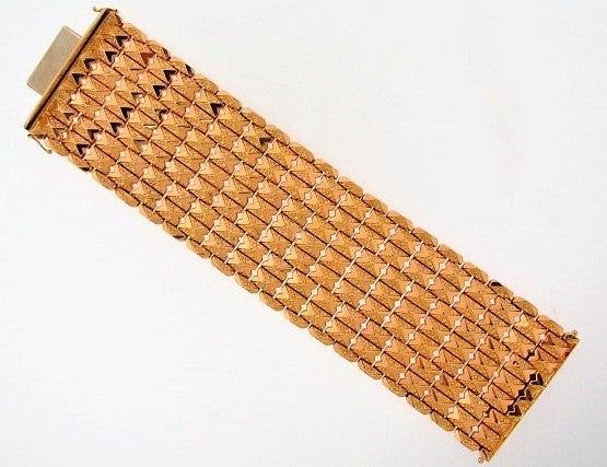 18K-RG WIDE STRAP BRACELET