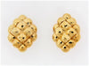 18K-YG HAMMERED GOLD EARCLIPS BY "HENRY DUNAY"