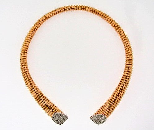 18K-YG TUBOGAS DIAMOND NECKLACE