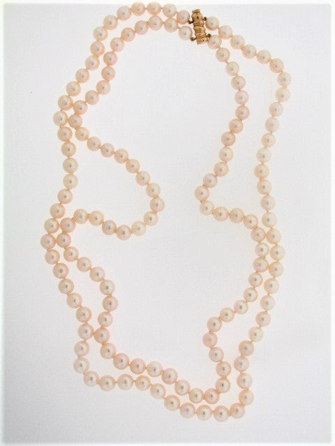 DOUBLE STRAND PEARL NECKLACE