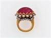 18K-YG PINK SAPPHIRE AND DIAMOND RING