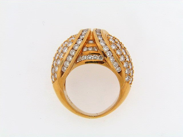 18K-YG DIAMOND DOME RING