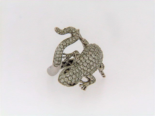 18K-WG DIAMOND SALAMANDER RING