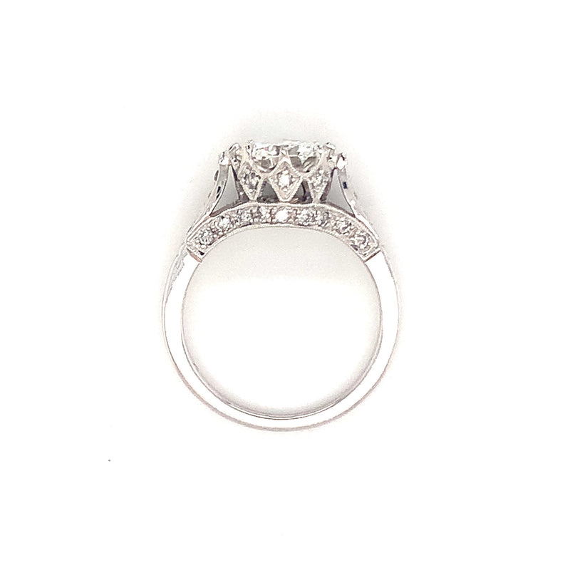 18K WHITE GOLD DIAMOND SOLITAIRE RING