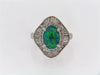 PLATINUM BLACK OPAL AND DIAMOND RING