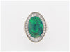 PLATINUM BLACK OPAL AND DIAMOND RING