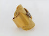 18K-YG HAMMERED GOLD DIAMOND RING