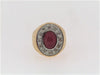 18K Yellow Gold, Star Ruby and Diamond Ring