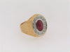 18K Yellow Gold, Star Ruby and Diamond Ring